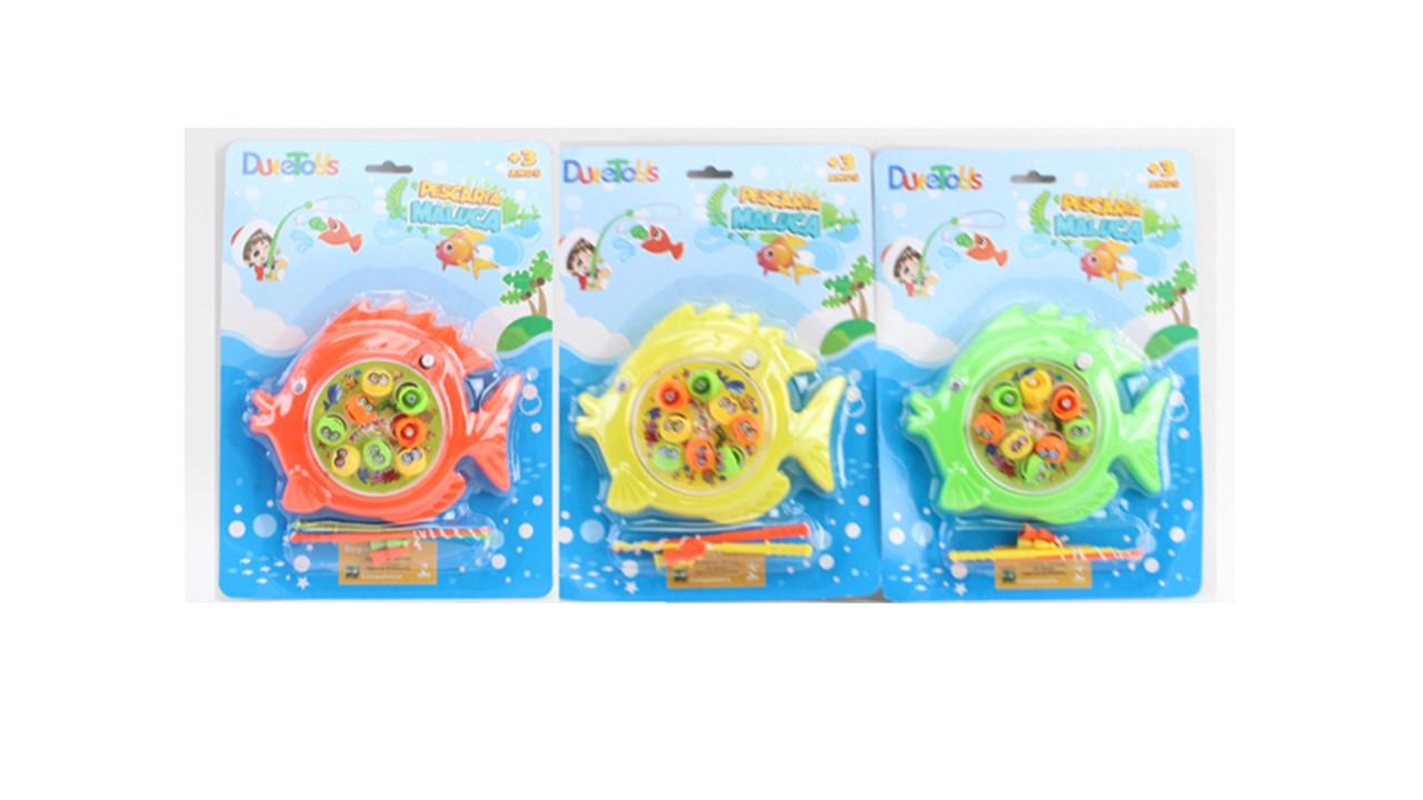 Brinquedo Jogo Pesca Peixe Grande Infantil Pescaria Maluca 24 peixes - BBR  Toys