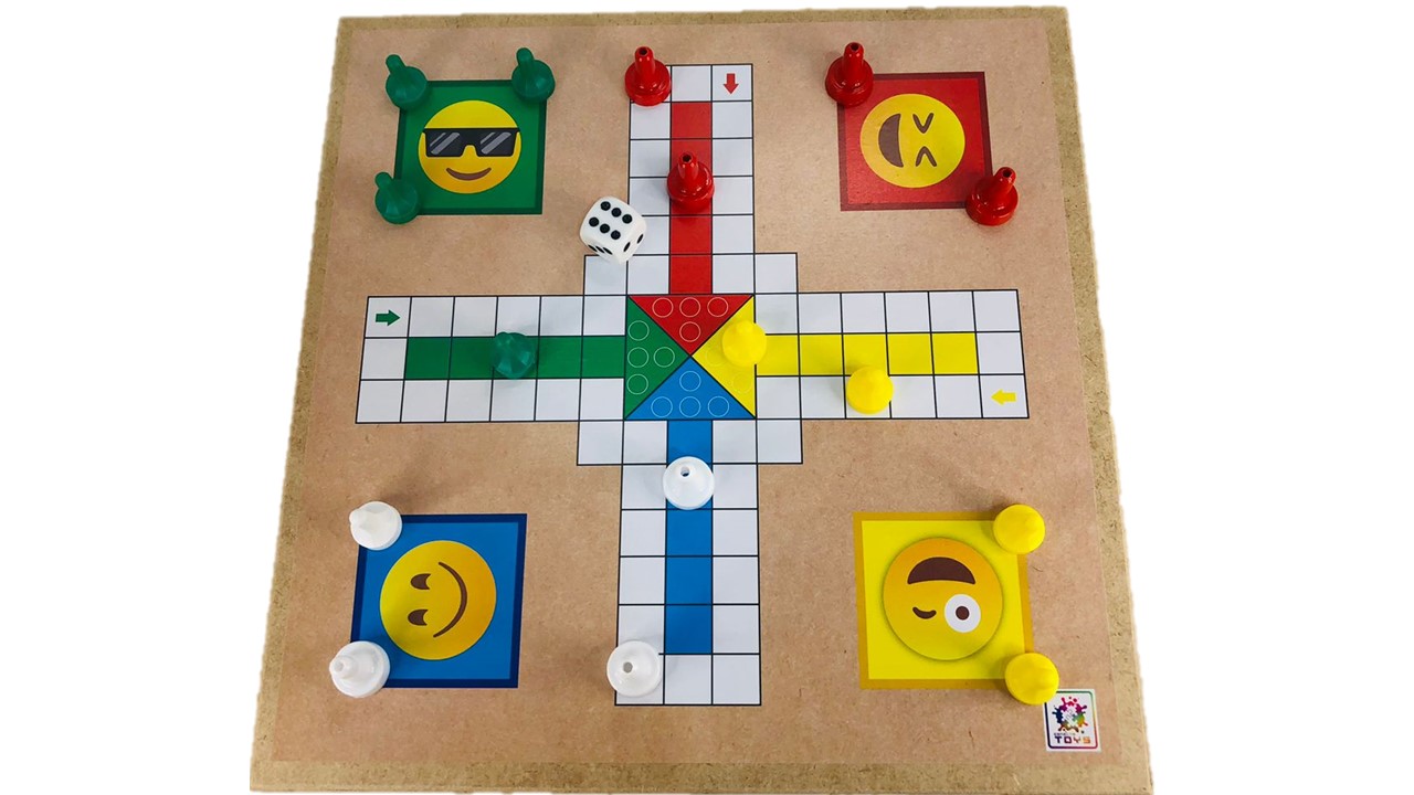 Jogo de Tabuleiro Ludo e Dama - Diversão Família , Mercado x Local